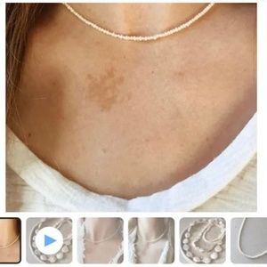 Delicate & adorably dainty 16 in pearl necklace